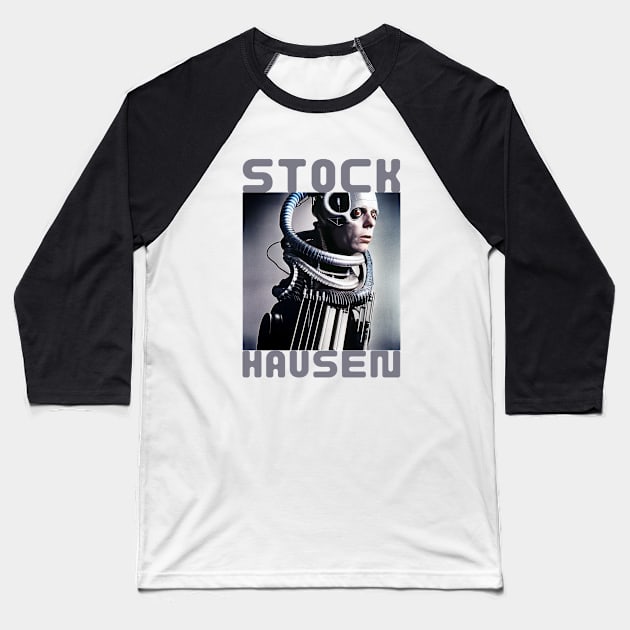 Karlheinz Stockhausen Baseball T-Shirt by Cryptilian